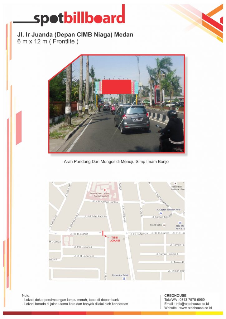 Spot Billboard Jl. Juanda Mada - Medan
