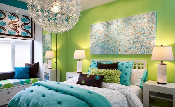 Warna cat kamar tidur hijau