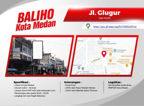 Baliho Jl Glugur Sewa baliho medan jalan glugur