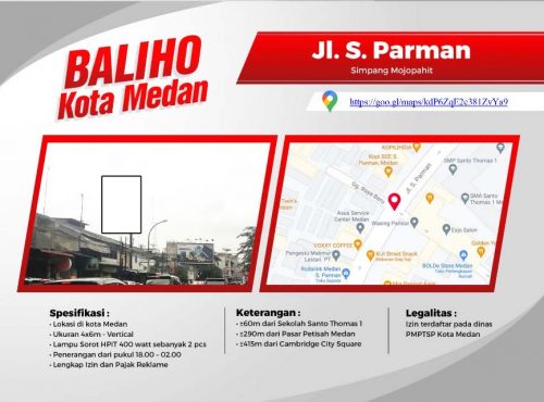 Baliho jl s parman Sewa baliho medan