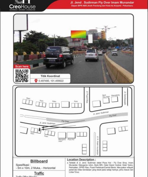 Billboard Jl Jendral Sudirman Fly Over Imam Munandar Jasa billboard Pekanbaru