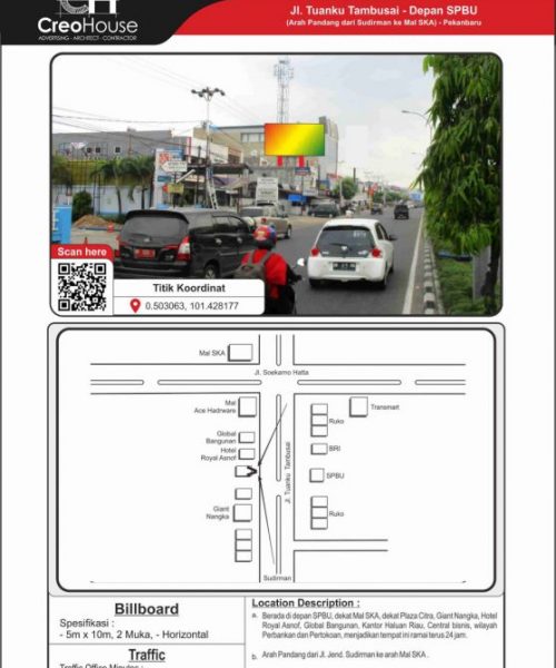 Billboard Jl Tuanku Tambusai Depan SPBU Jasa billboard Pekanbaru